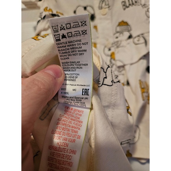 Marks & Spencer Kids Dress with Snoopy Print - Cream and Black - Picture 6 of 6